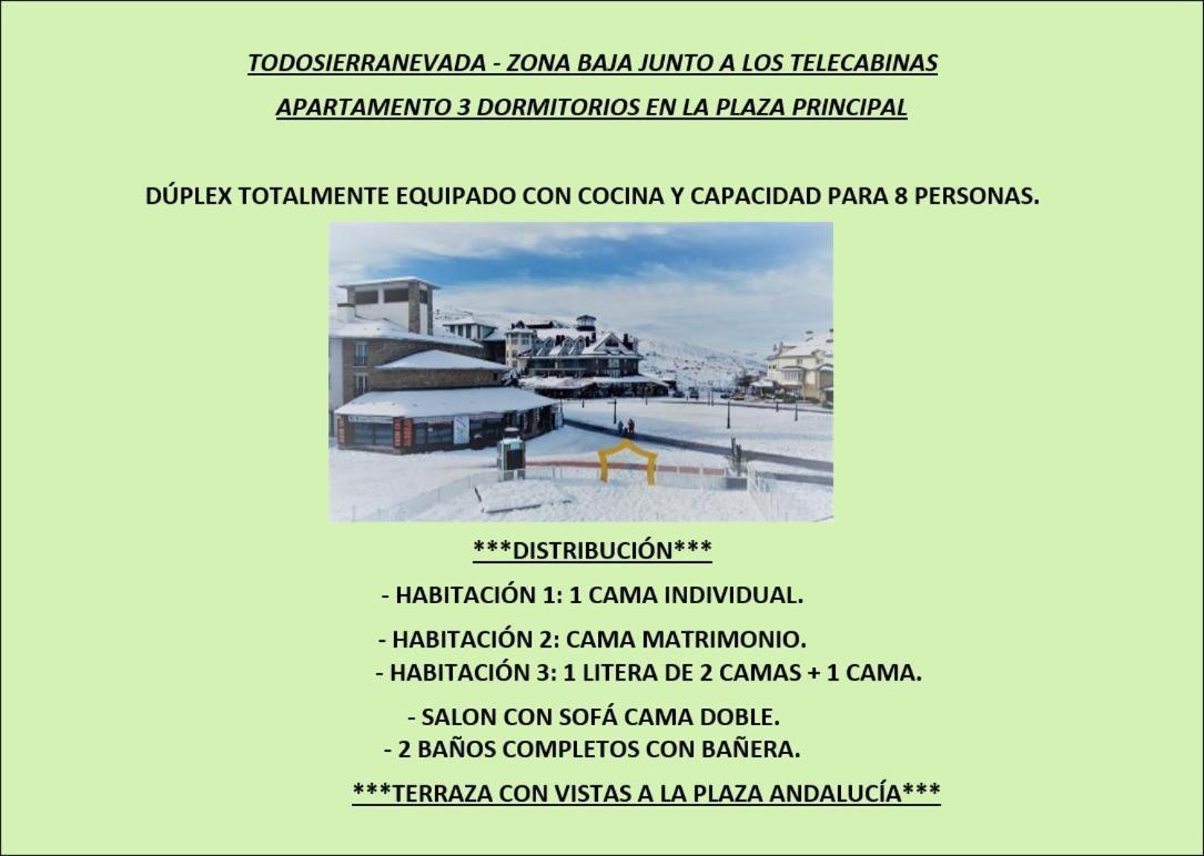 Ski & Snow Apartmentos By Todosierranevada - Plaza Principal Junto A Los Telecabinas シエラネバダ エクステリア 写真